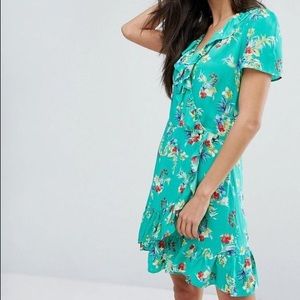 ASOS floral wrap tea dress